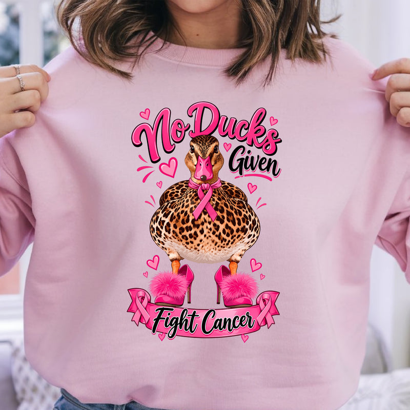No Ducks Given Fight Cancer: Sassy Leopard Duck Awareness - DTF Transfer