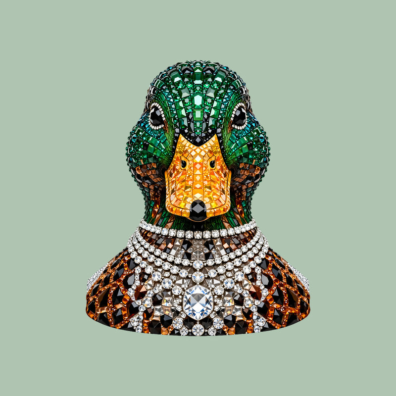 Boujee Faux Gemstone Mallard Duck - DTF Transfer