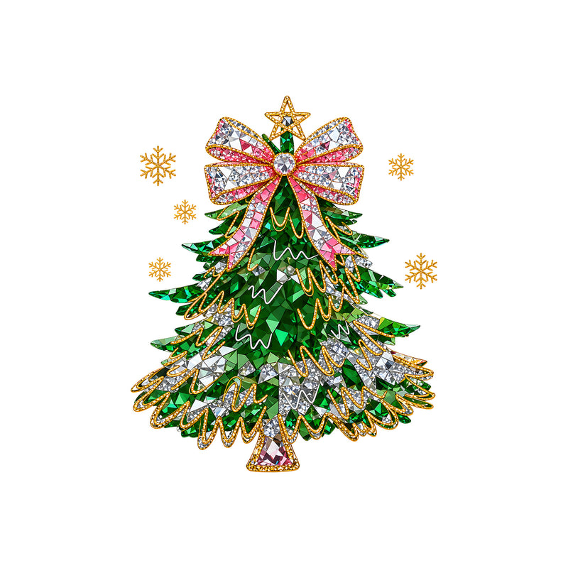 Faux Jeweled Bedazzled Coquette Christmas Tree - DTF Transfer