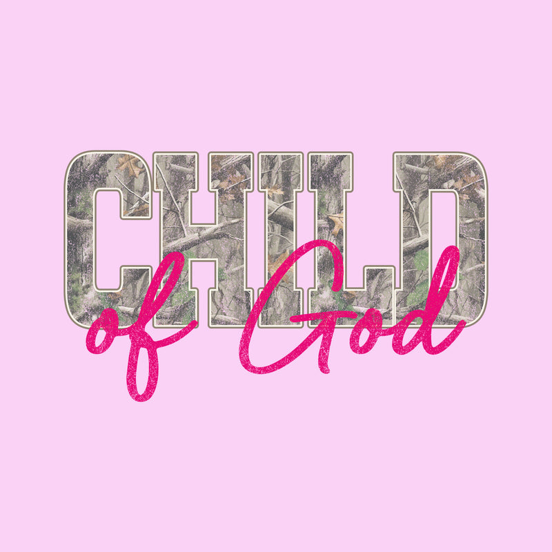 Child Of God: Pink & Camo Faith - DTF Transfer