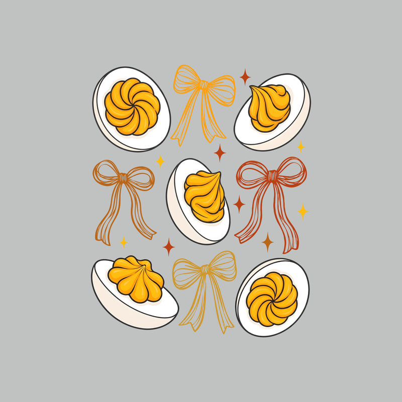 Deviled Eggs & Ribbon Bows Thanksgiving - DTF Transfer