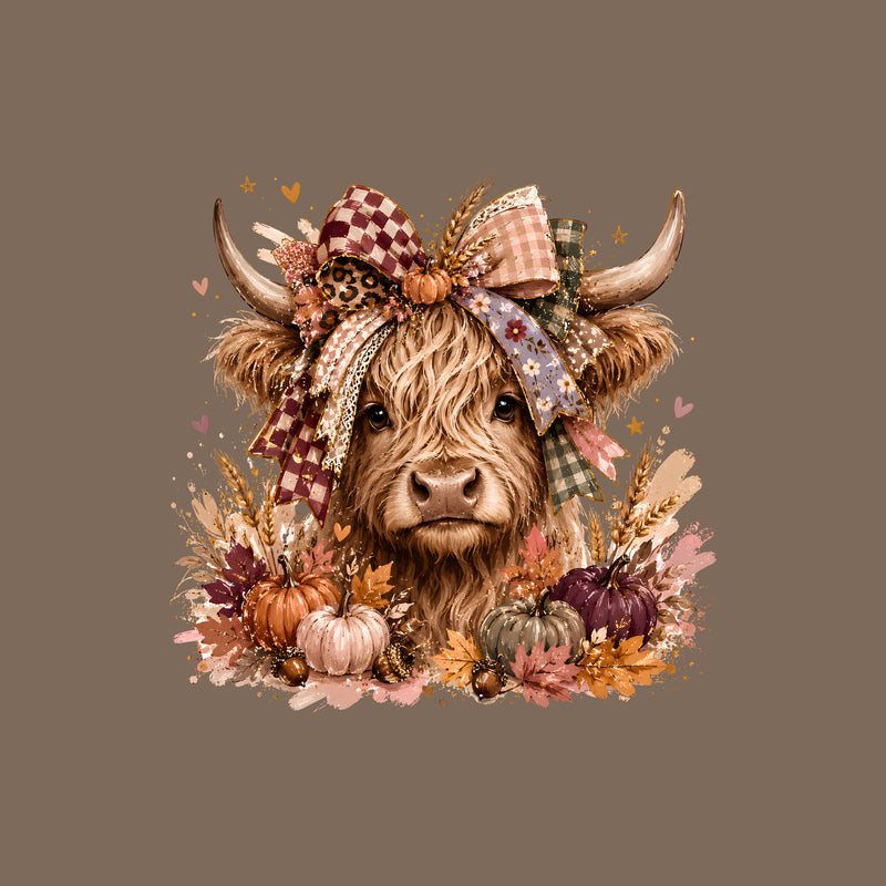 Fall Highland Cow - DTF Transfer