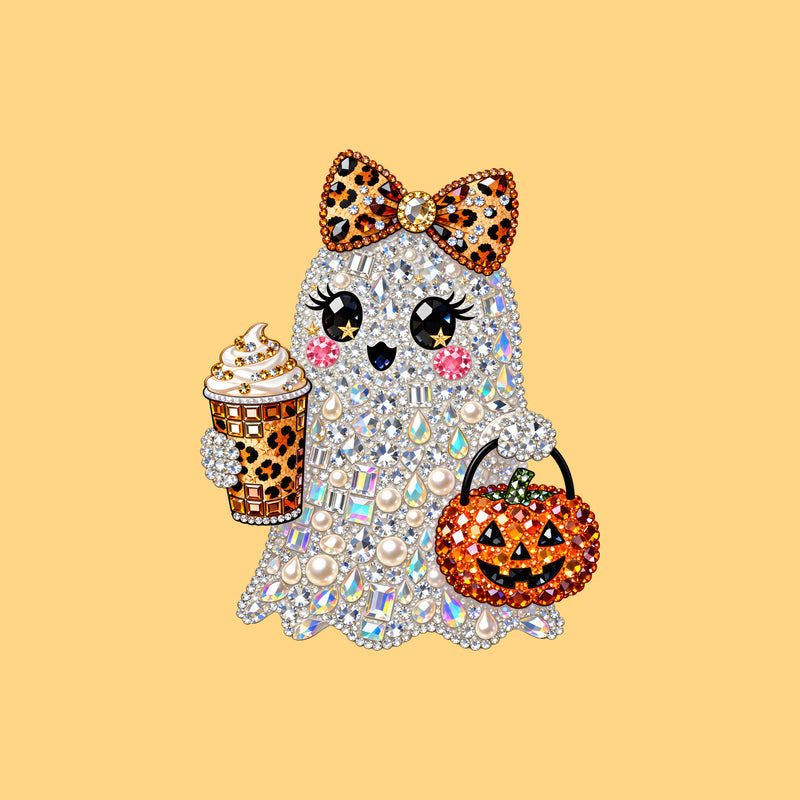 Faux Gemstone Preppy Ghost - DTF Transfer