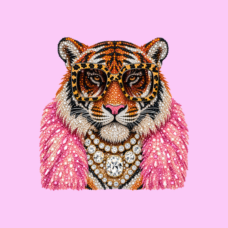 Boujee Faux Sparkly Tiger - DTF Transfer