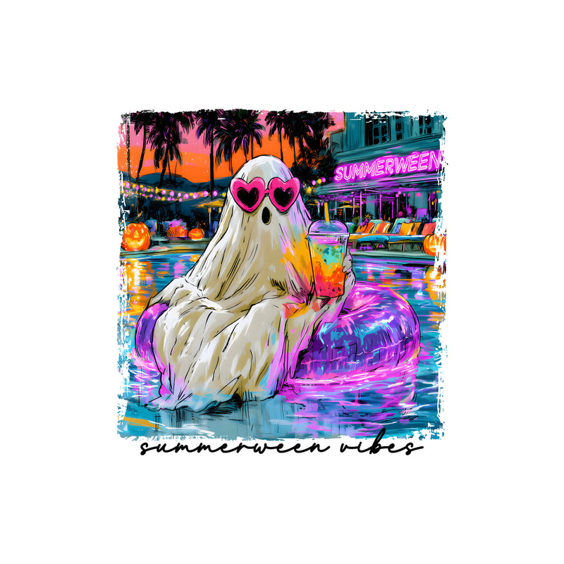 Summerween Vibes Pool Party - DTF Transfer