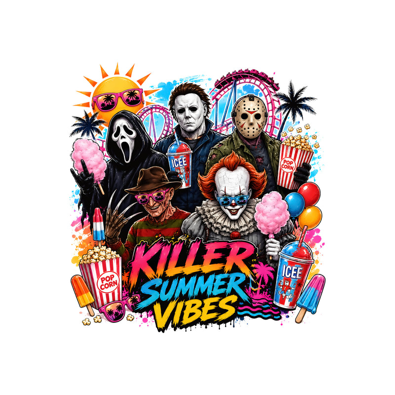 Killer Summer Vibes - Slasher Amusement Park - DTF Transfer