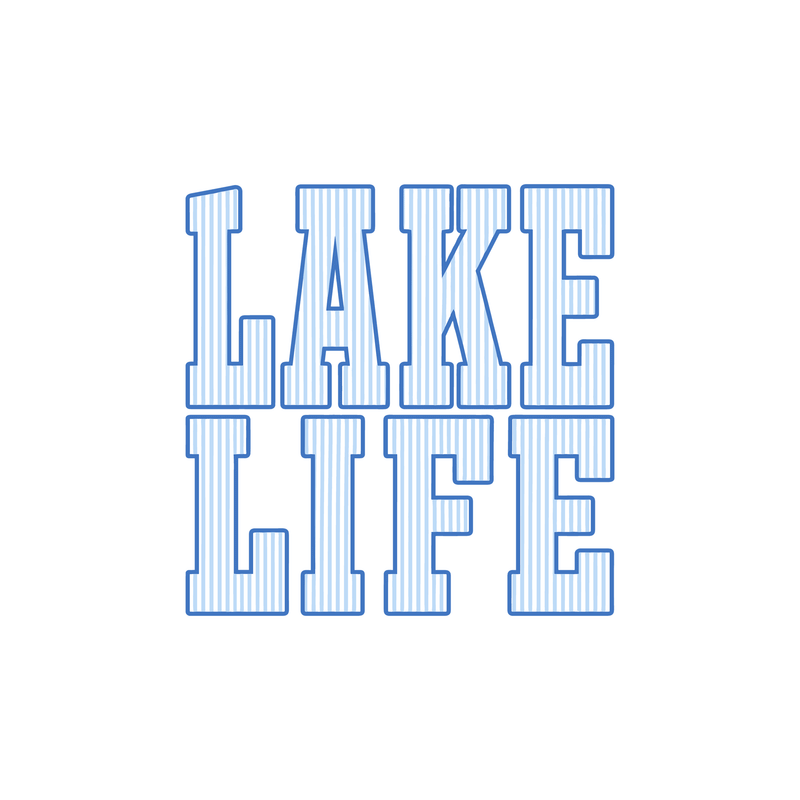 Striped Preppy Lake Life - DTF Transfer