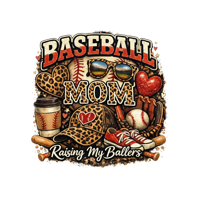 Ballpark Chic Leopard Baseball Mom - DTF Transfer