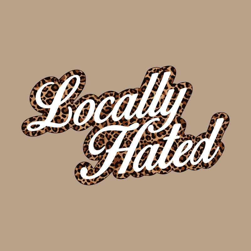 Locally Hated: Leopard Print Cursive - DTF Transfer