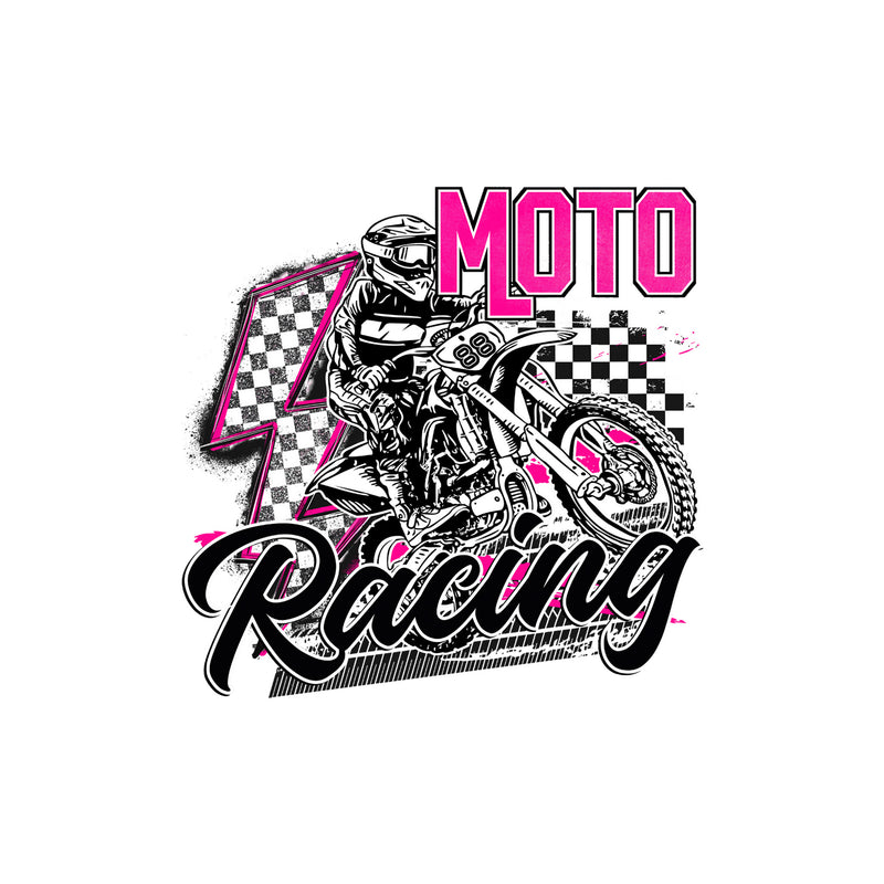 Electric Pink Moto Racing - DTF Transfer