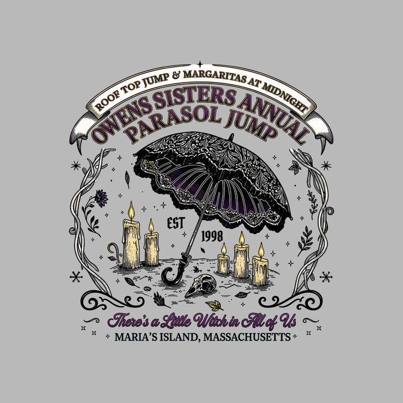 Owens Sisters Annual Parasol Jump: Practical Magic Vintage Witchy DTF Transfer
