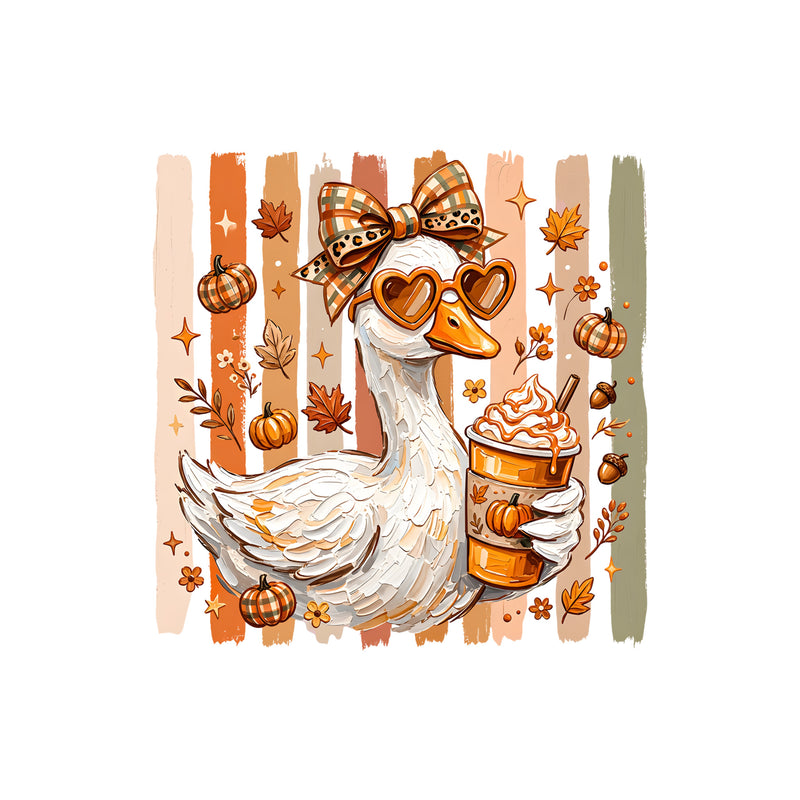 Preppy Fall Goose - DTF Transfer