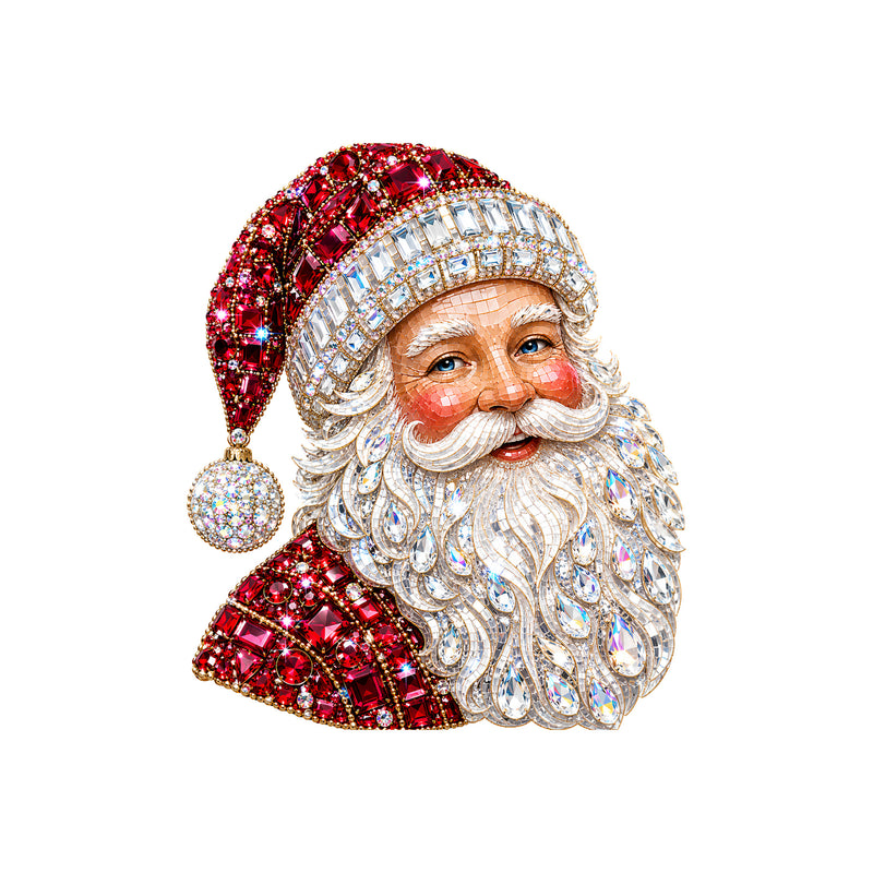 Faux Gemstone Glam Santa Claus - DTF Transfer