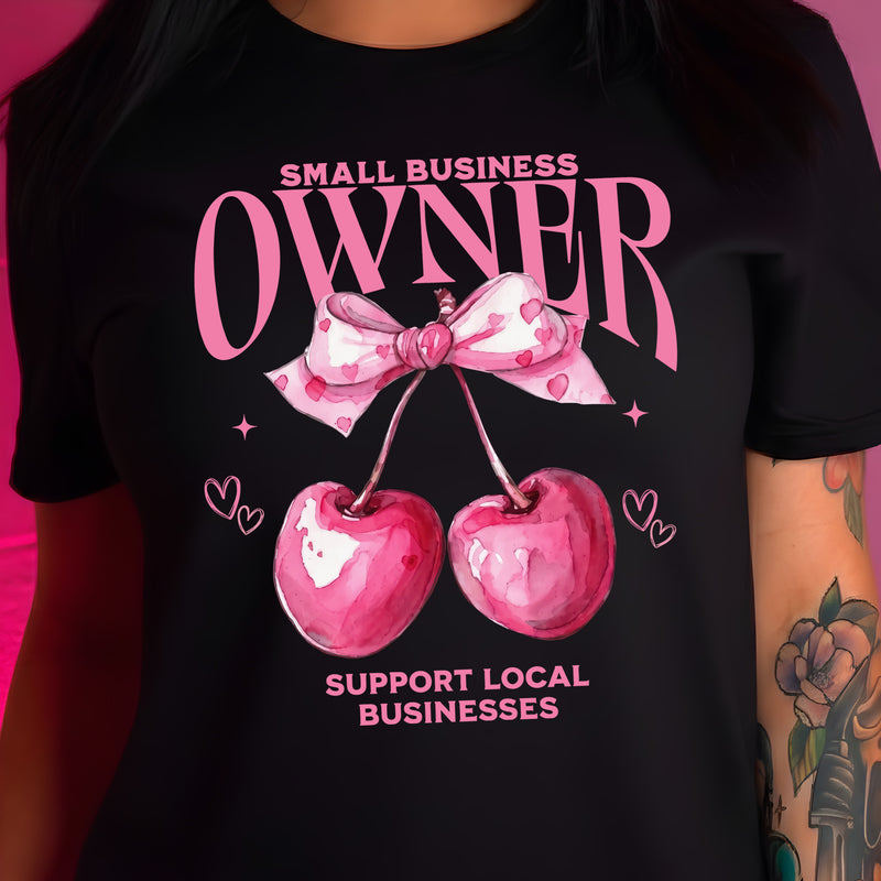 Coquette Cherry Small Business Owner - DTF Transfer