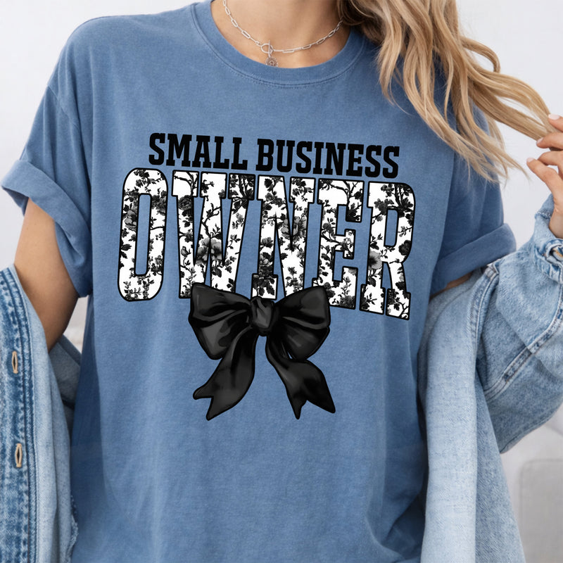 Dark Elegance Floral Small Business - DTF Transfer