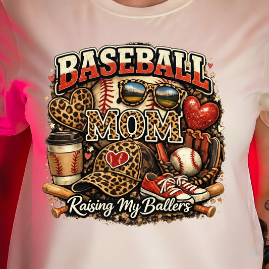 Ballpark Chic Leopard Baseball Mom - DTF Transfer