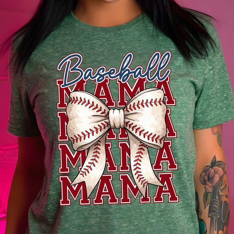 Stacked Baseball Mama - DTF Transfer
