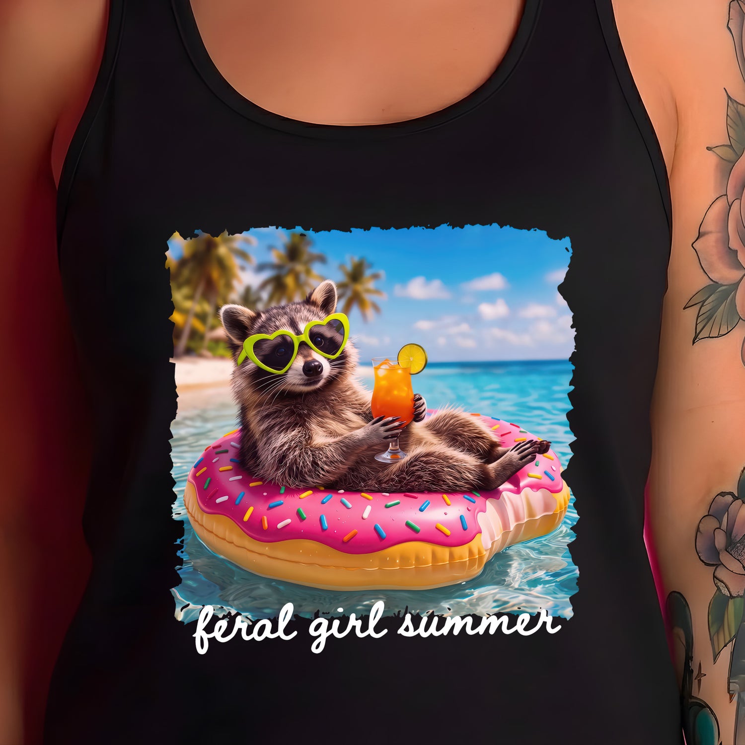 Trash Panda Feral Girl Summer - DTF Transfer