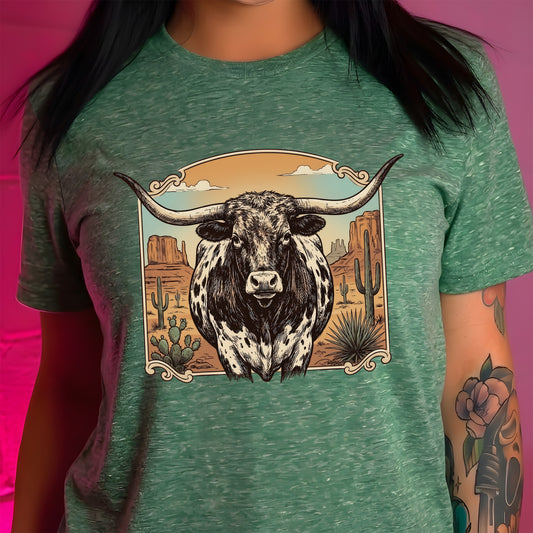 Monument Valley Longhorn - DTF Transfer