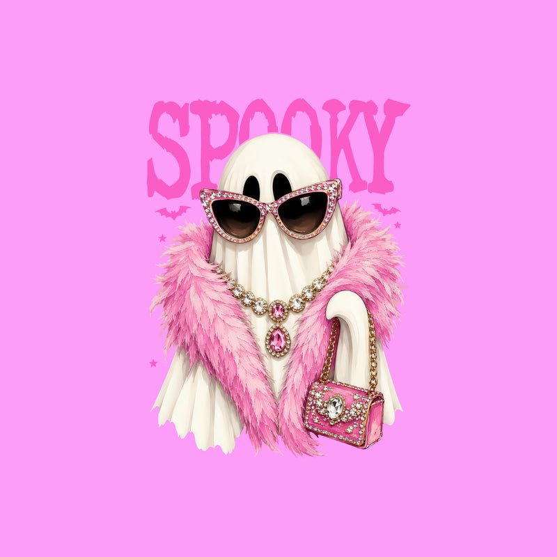 Spooky Pink Glam Boujee Ghost - DTF Transfer