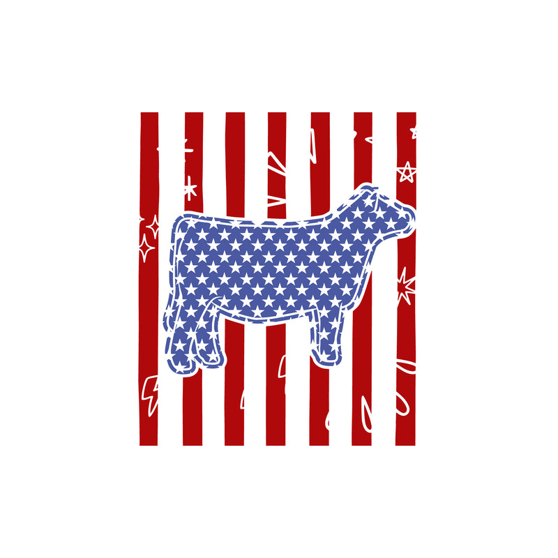 Stars & Stripes Cow - DTF Transfer
