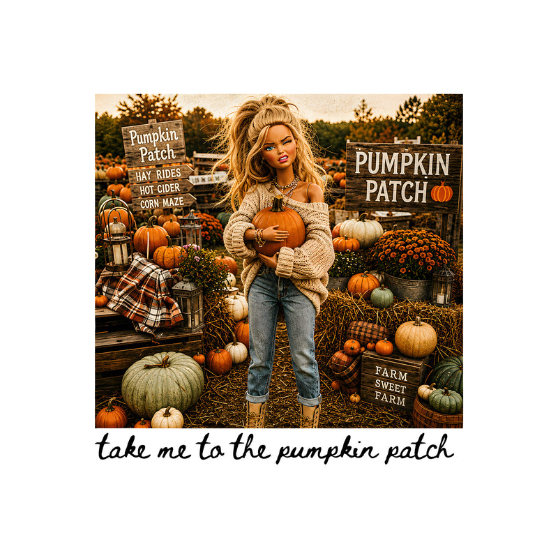 Take Me To The Pumpkin Patch Doll - DTF Transfer