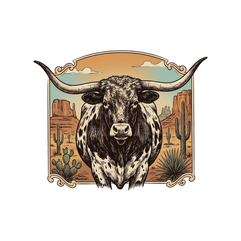 Monument Valley Longhorn - DTF Transfer