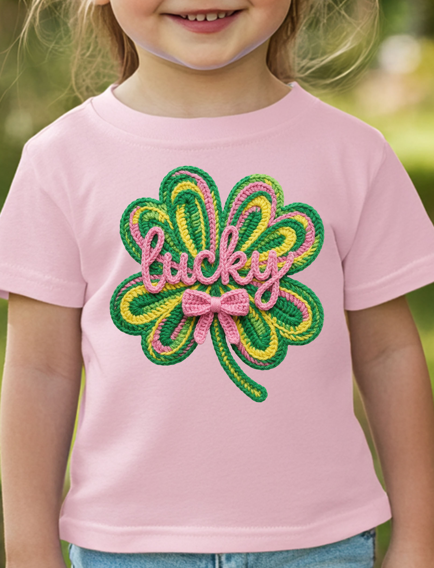 Faux Yarn - Lucky Script - DTF Transfer