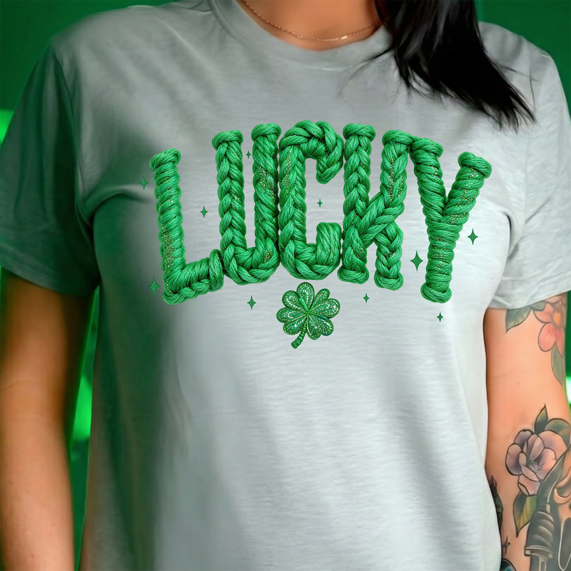 Faux Braided - Lucky And Clover - DTF Transfer