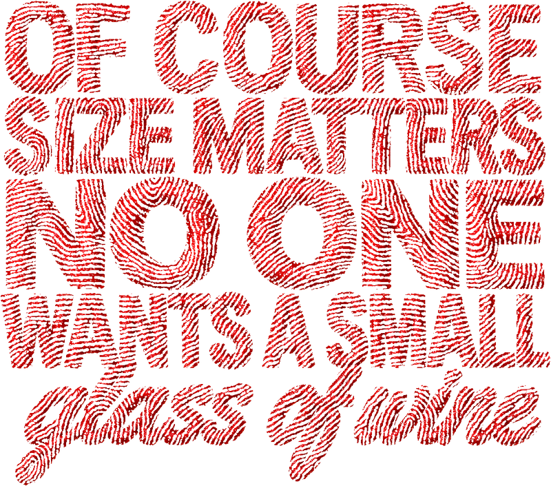 Size Matters Wine Graphic - DTF Transfer