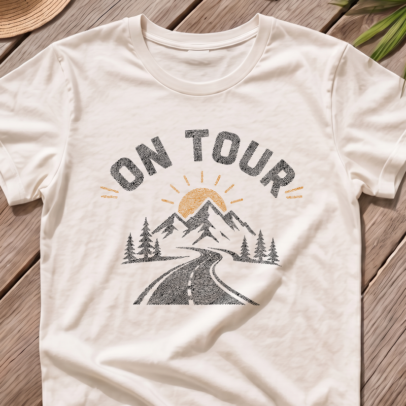 On Tour Retro Mountain Road Trip - DTF Transfer