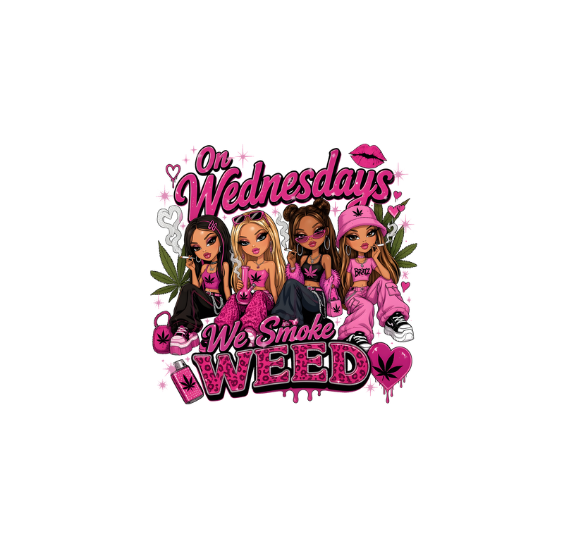 On Wednesdays We Smoke Weed Y2K Doll Squad - DTF Transfer