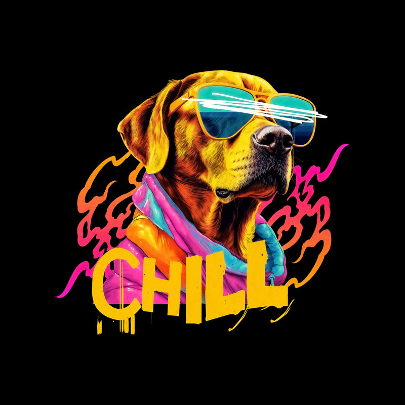 Neon Chill Dog - DTF Transfer