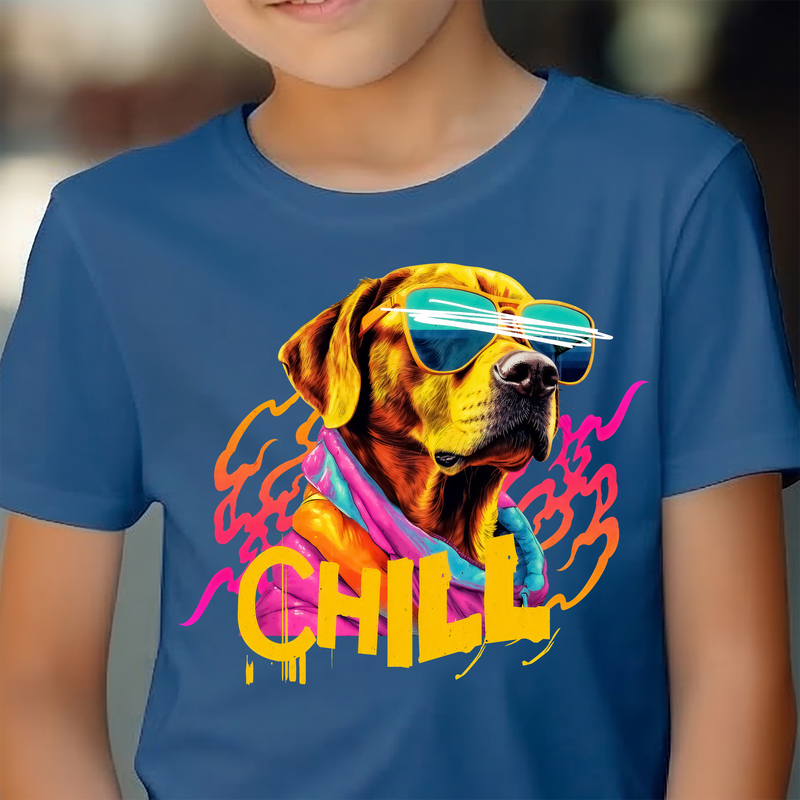 Neon Chill Dog - DTF Transfer