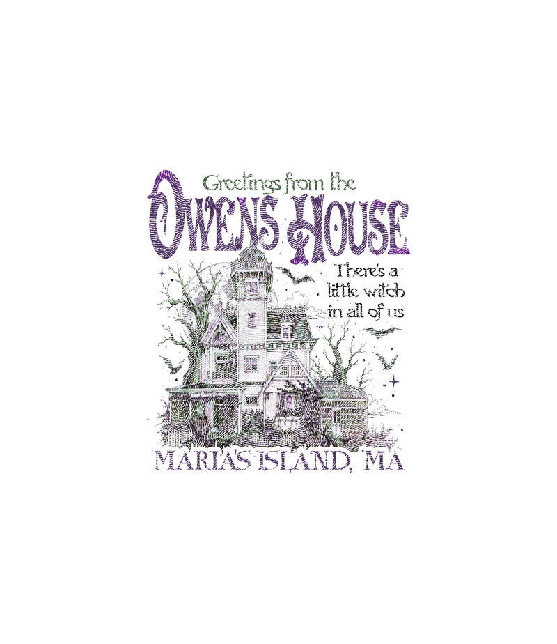 Practical Magic Victorian Mansion DTF Transfer