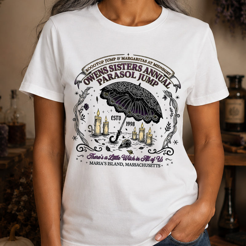 Owens Sisters Annual Parasol Jump: Practical Magic Vintage Witchy DTF Transfer