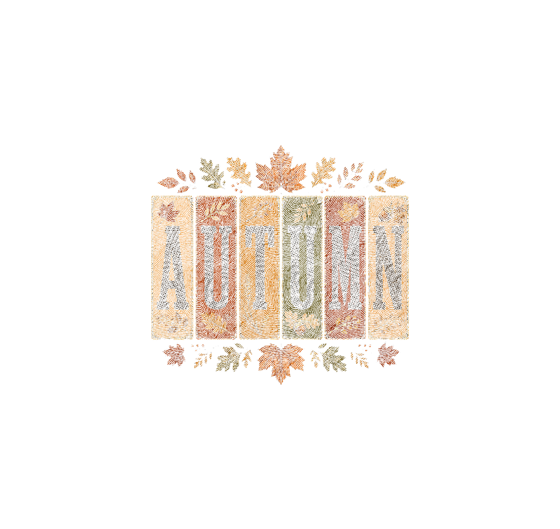 Vintage Fall Foliage Vertical Slate DTF Transfer