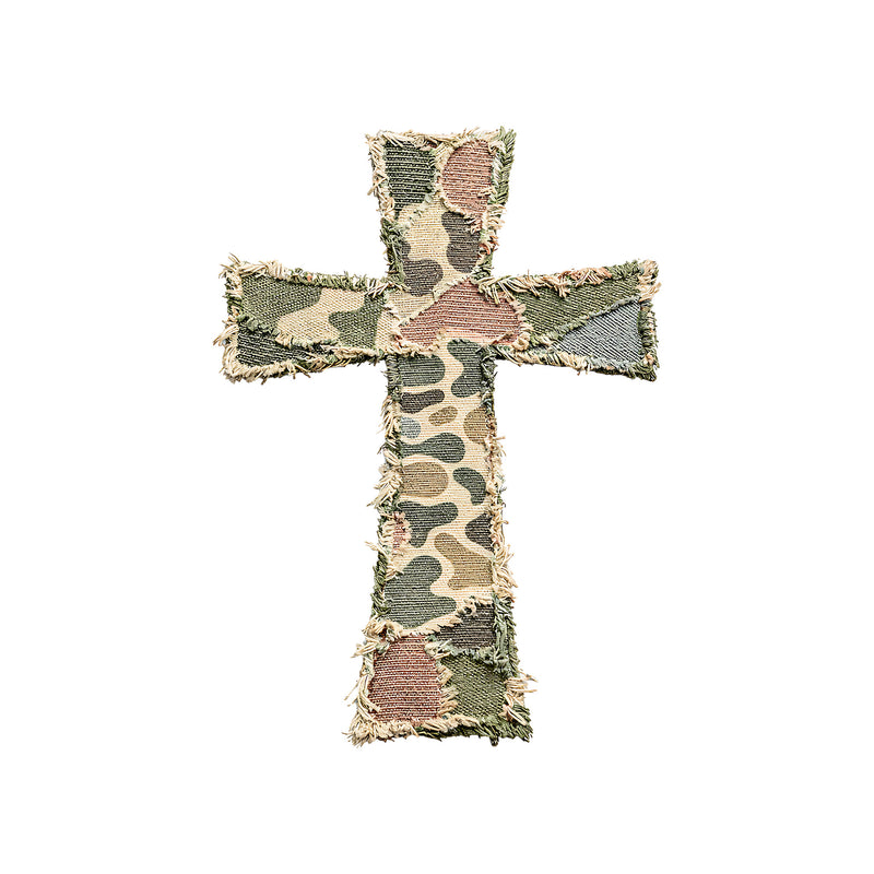Frayed Canvas Camo Cross - DTF Transfer