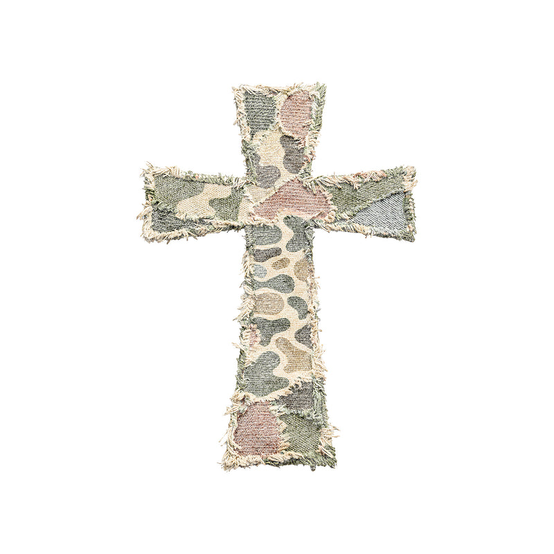 Frayed Canvas Camo Cross - DTF Transfer