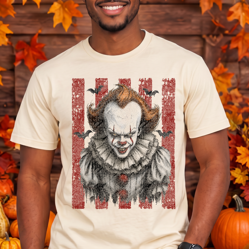 Distressed Red Stripes & Bats DTF Transfer