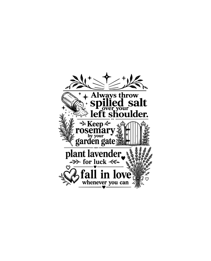 Spilled Salt & Lavender Vintage Gold DTF Transfer