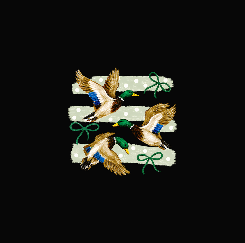 Sage Polka Dot & Ribbon Bows DTF Transfer