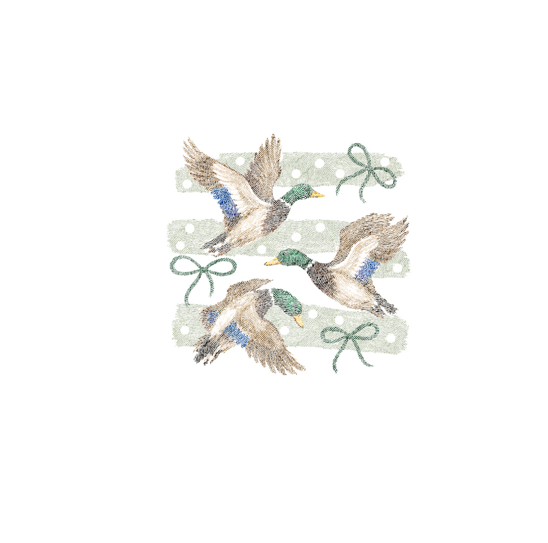 Sage Polka Dot & Ribbon Bows DTF Transfer