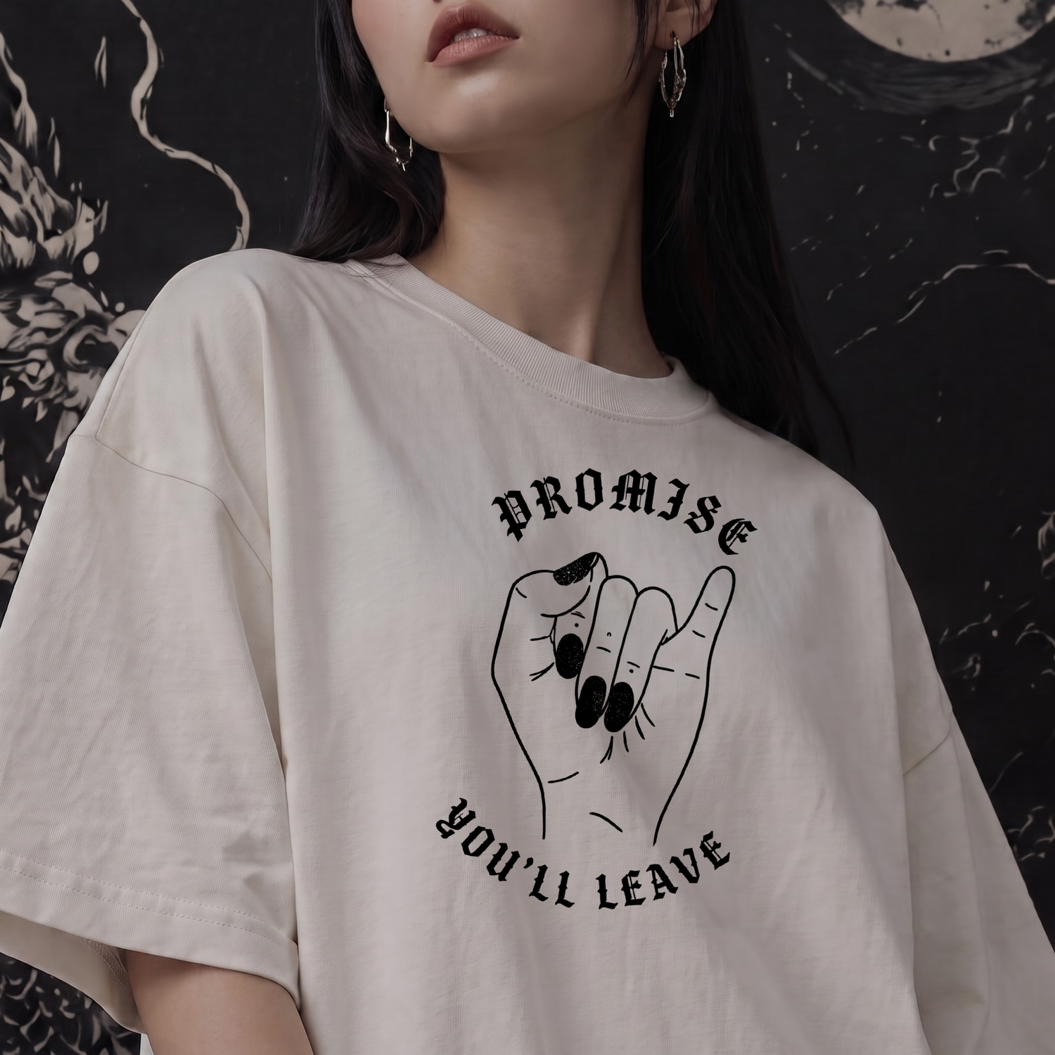 Promise You'll Leave Gothic Pinky Swear - DTF Transfer