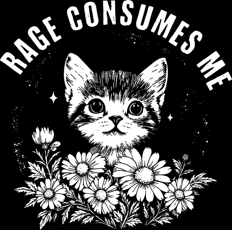 Rage Inside Me Cat Graphic - DTF Transfer
