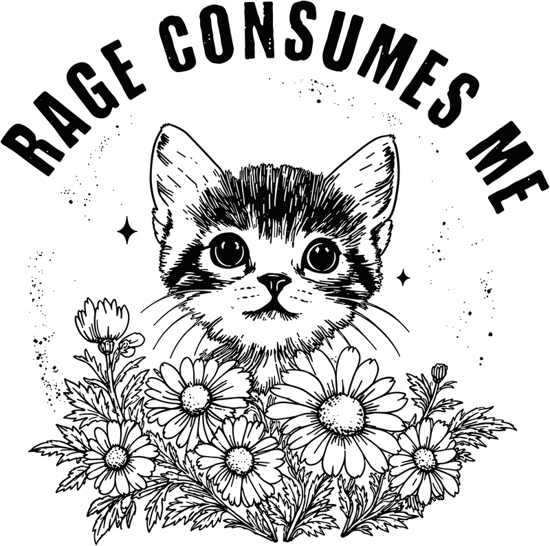 Rage Inside Me Cat Graphic - DTF Transfer