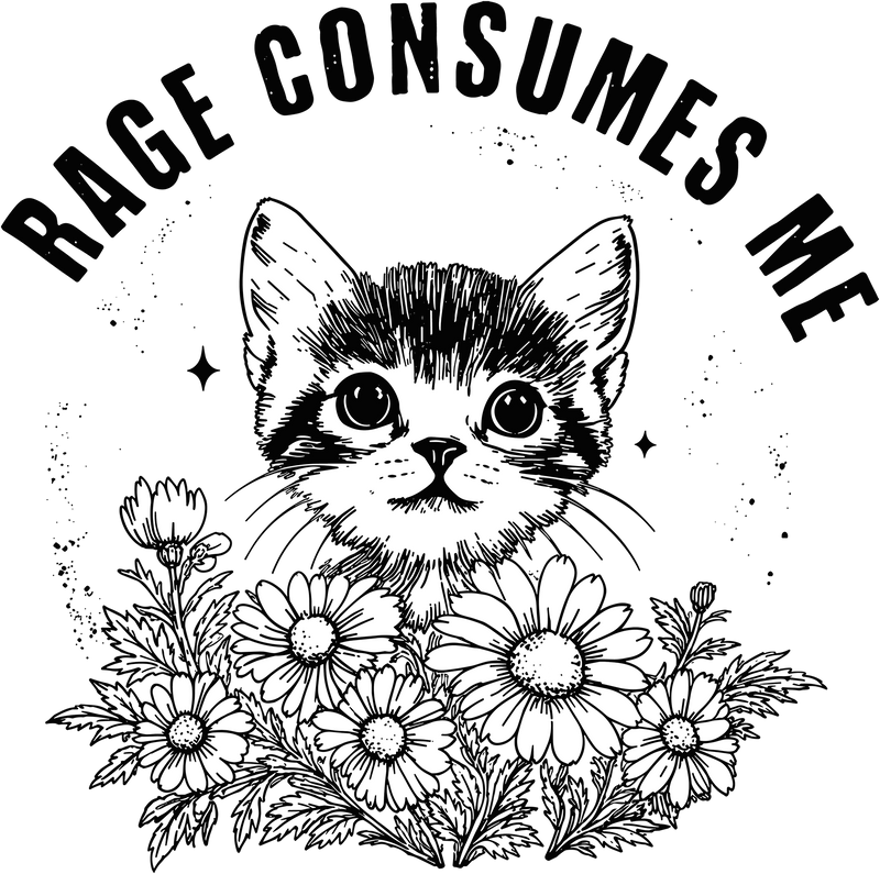 Rage Inside Me Cat Graphic - DTF Transfer