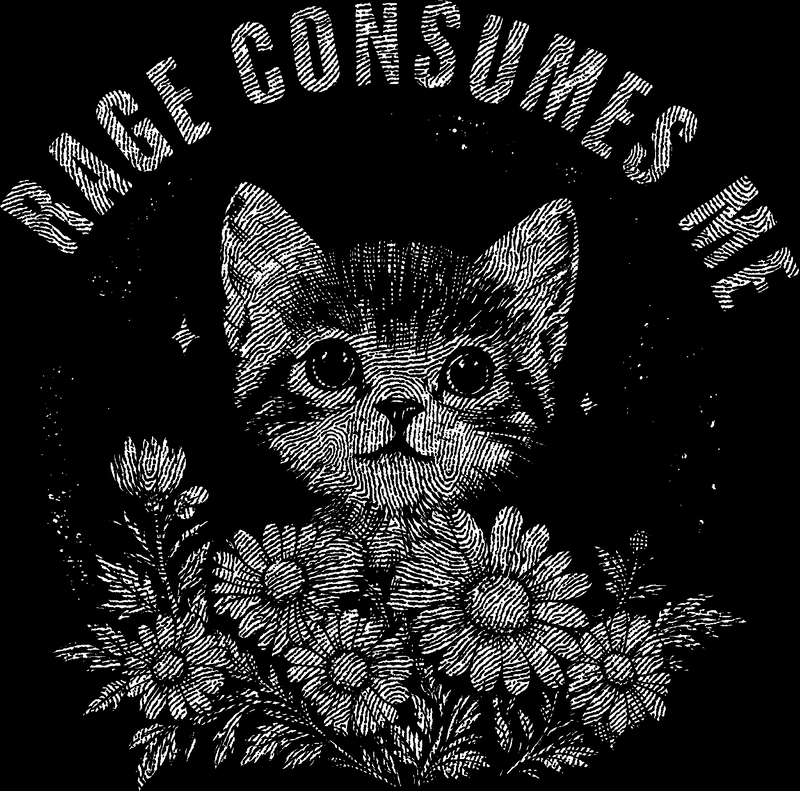 Rage Inside Me Cat Graphic - DTF Transfer