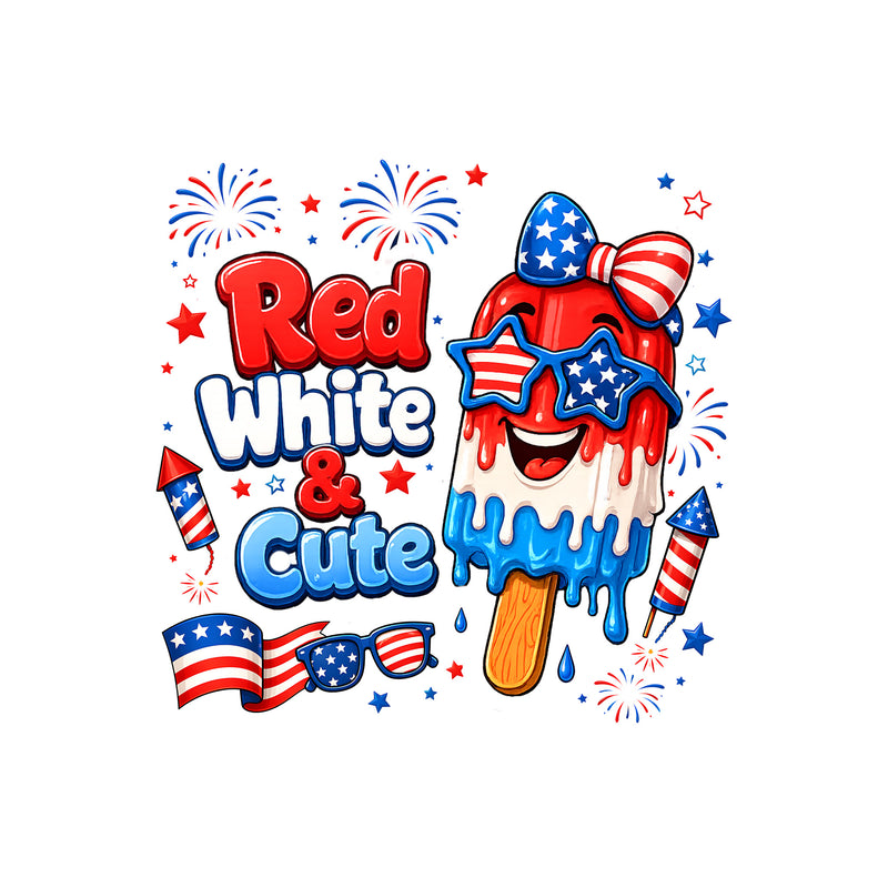 Red, White & Cute - DTF Transfer