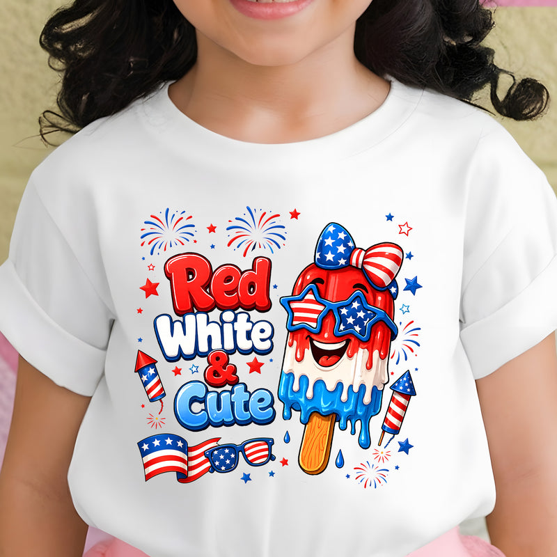 Red, White & Cute - DTF Transfer